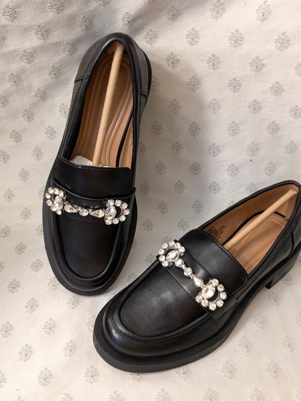 New!  Size 5.5 Blinged Out Black Loafers